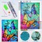 Butterfly Pattern Diamond Painting with Full Drill Diamond Dots (Colorful) 16 x 12 x 0.5 inches